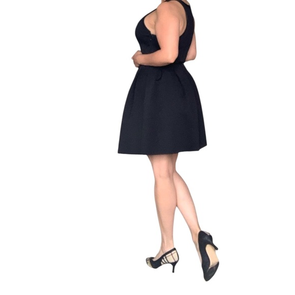 Alexander Wang Pleated Neoprene Little Black Dress. Medium - Picture 5 of 11